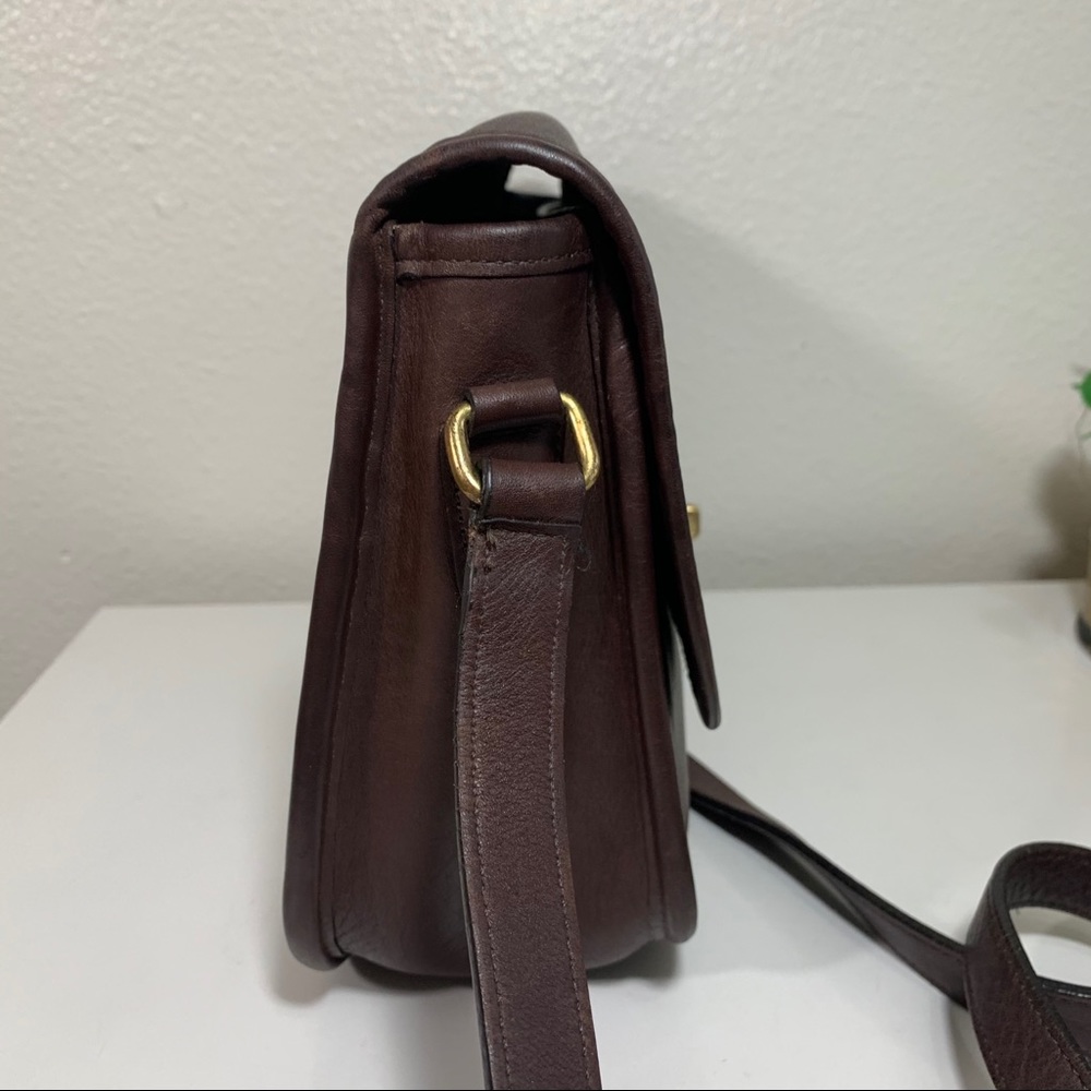 COACH City Bag Leather Flap Purse Cross-body Vtg - Picture 3 of 9